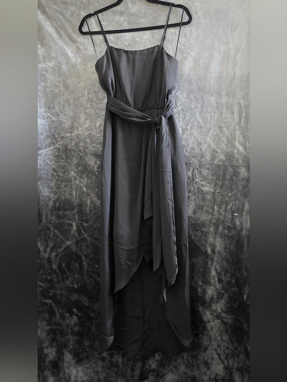 Express Black Maxi Dress with Waist Tie XXS